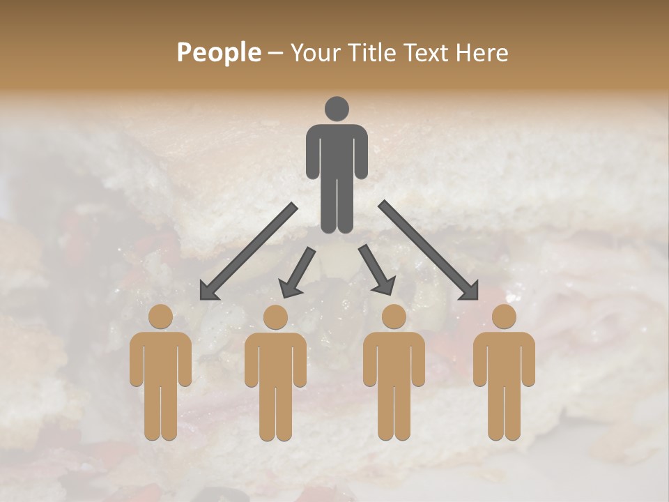 A Sandwich Is Cut In Half On A Plate PowerPoint Template
