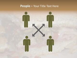 A Sandwich Is Cut In Half On A Plate PowerPoint Template