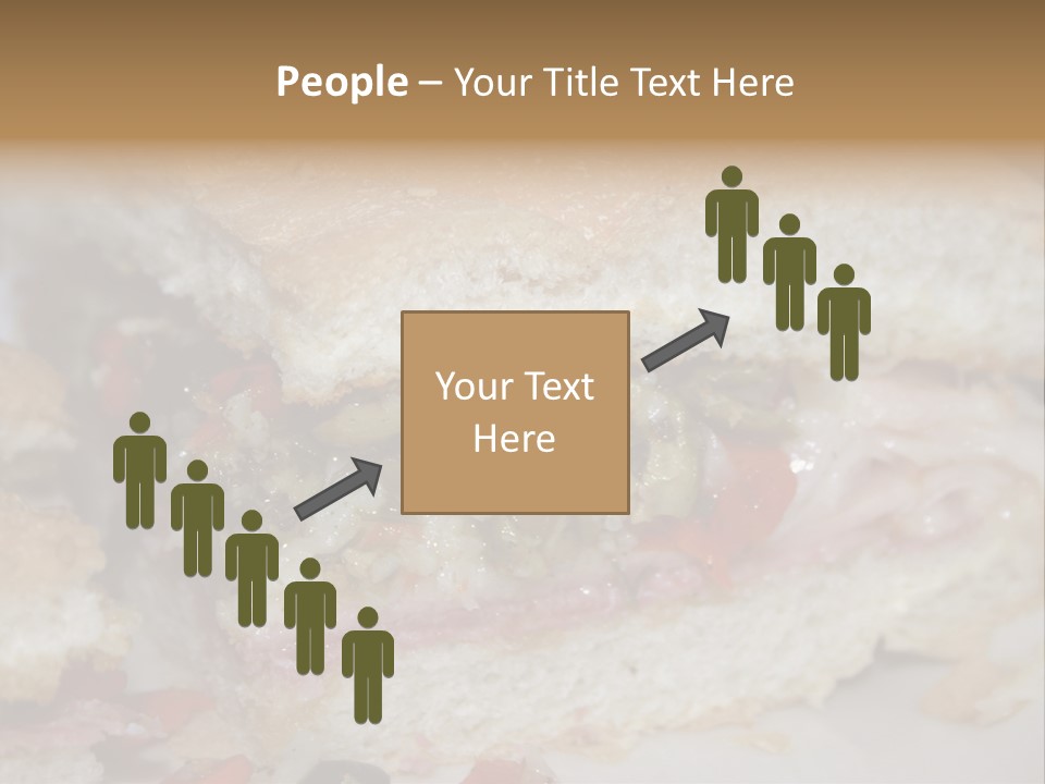 A Sandwich Is Cut In Half On A Plate PowerPoint Template