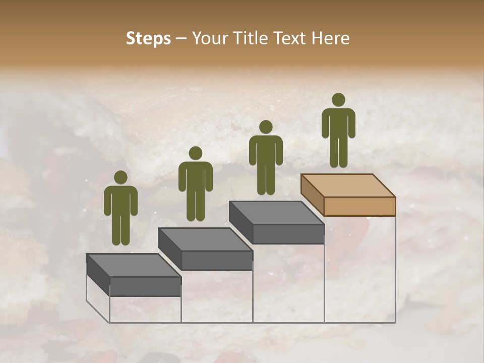A Sandwich Is Cut In Half On A Plate PowerPoint Template