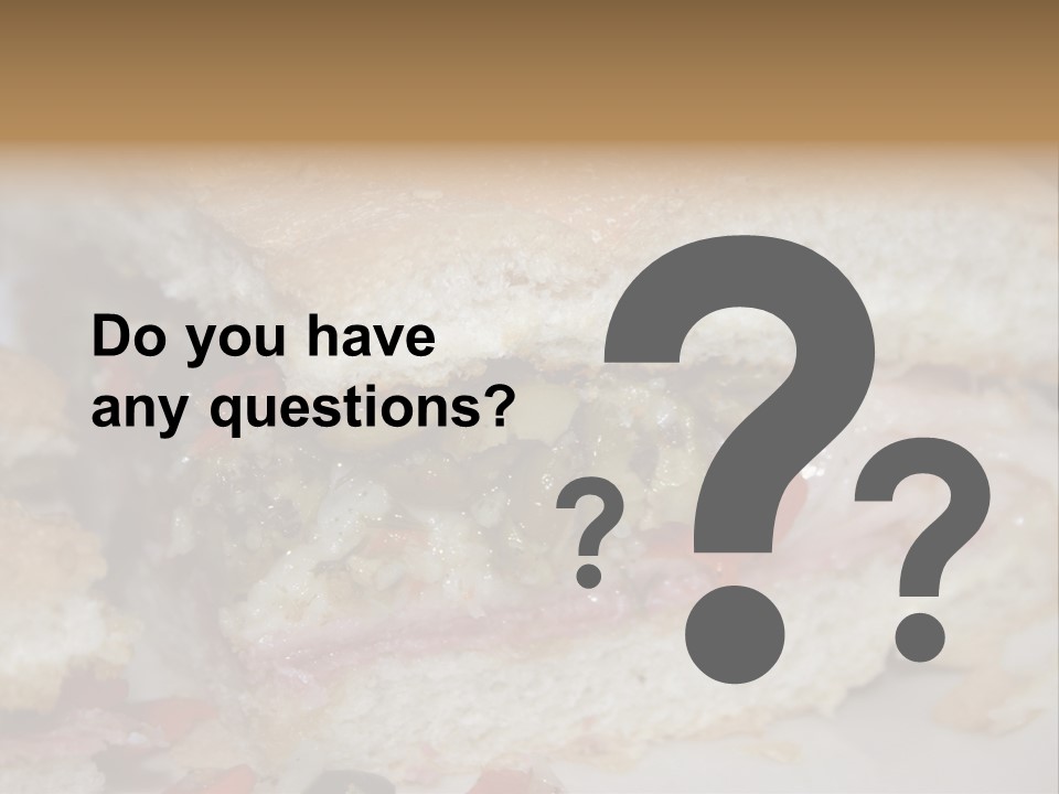 A Sandwich Is Cut In Half On A Plate PowerPoint Template