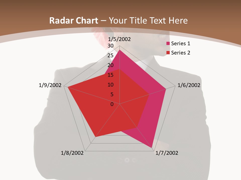 Funny Businessman At The Office (Isolated On White) PowerPoint Template