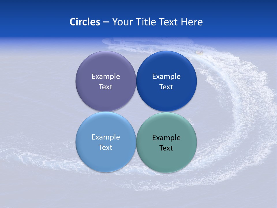 White Boat On The Sea PowerPoint Template