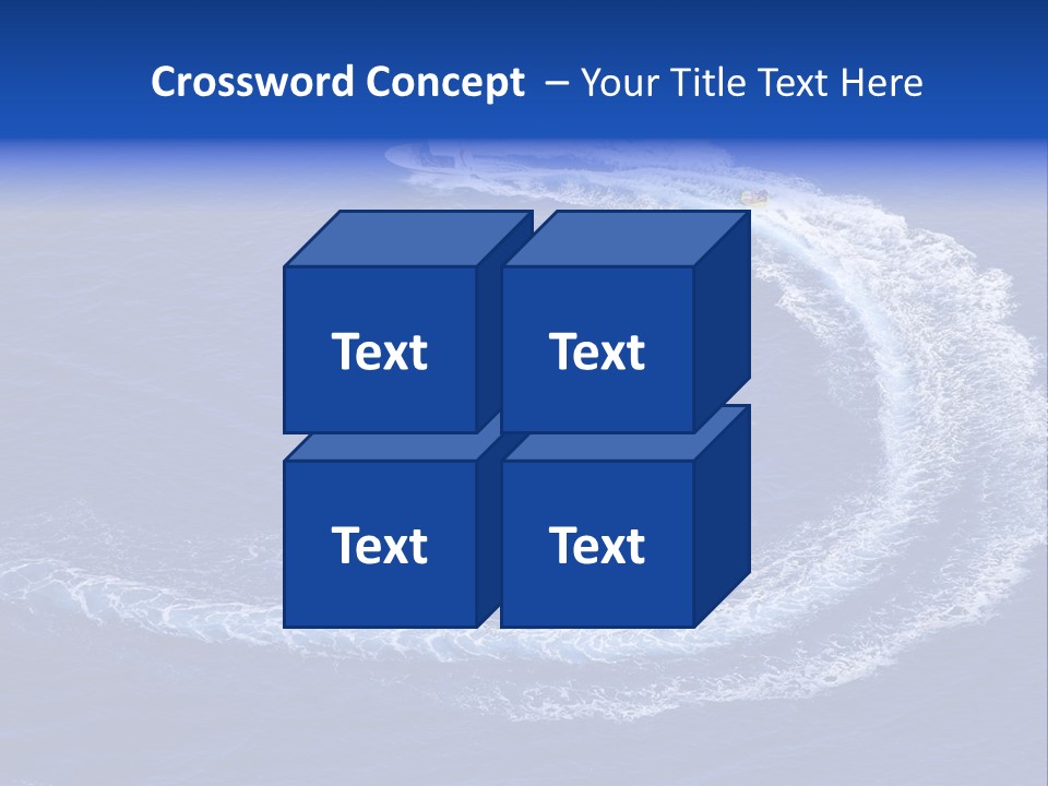 White Boat On The Sea PowerPoint Template