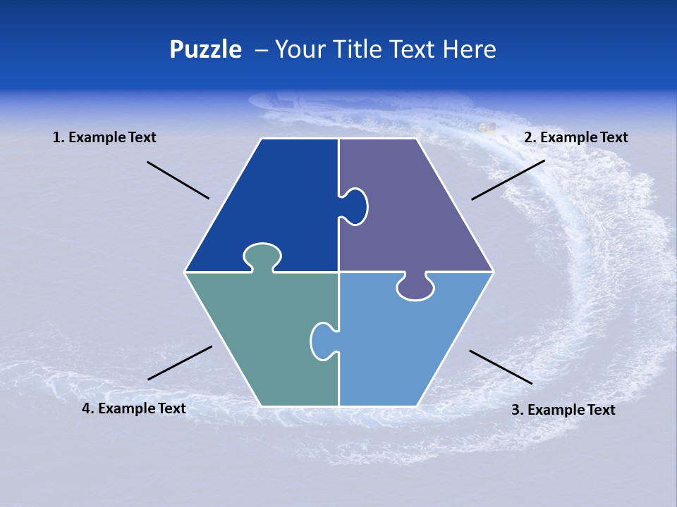 White Boat On The Sea PowerPoint Template