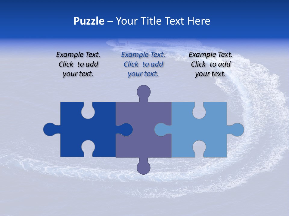 White Boat On The Sea PowerPoint Template