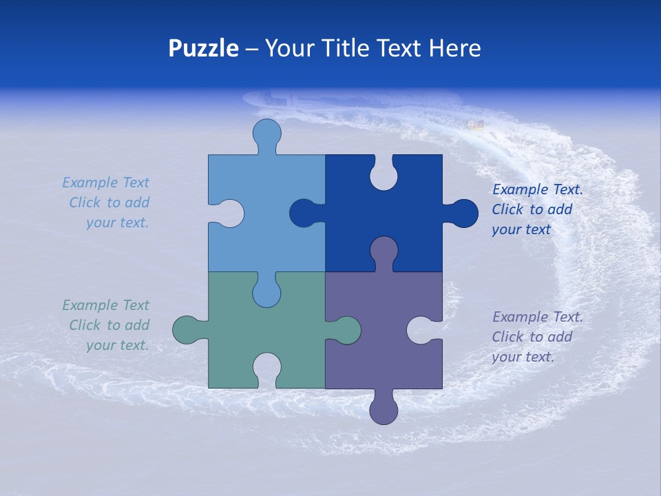 White Boat On The Sea PowerPoint Template