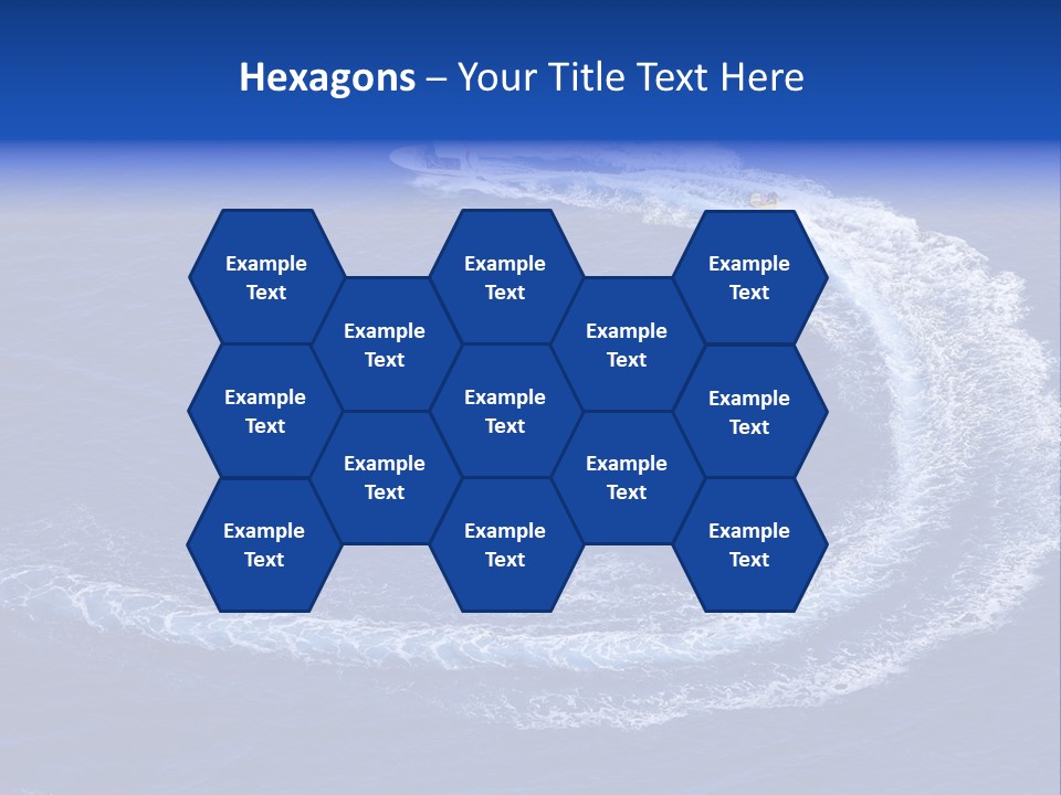 White Boat On The Sea PowerPoint Template