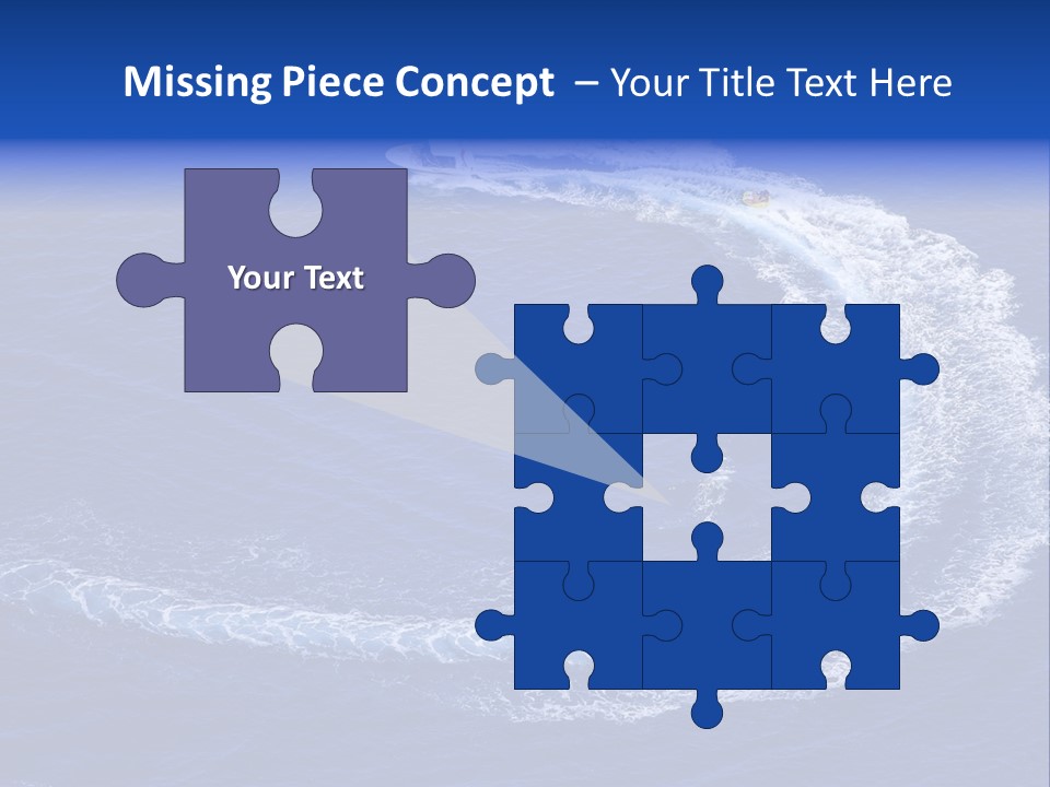 White Boat On The Sea PowerPoint Template