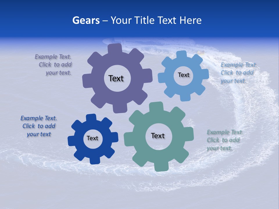 White Boat On The Sea PowerPoint Template