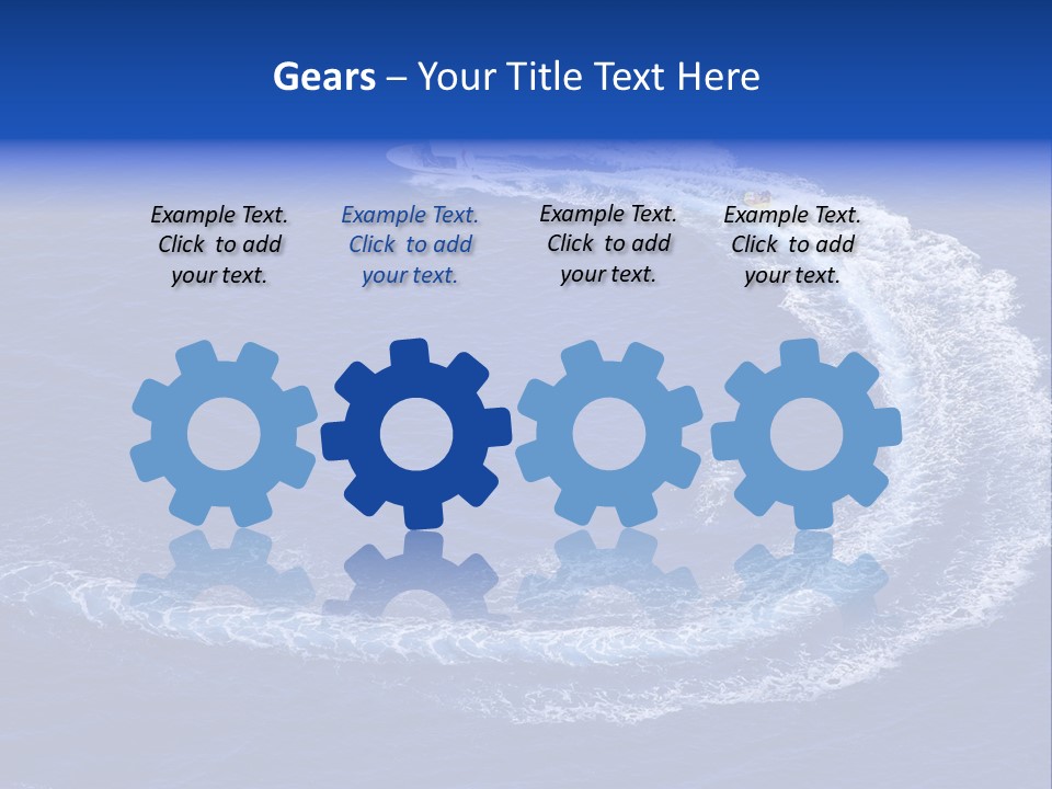 White Boat On The Sea PowerPoint Template