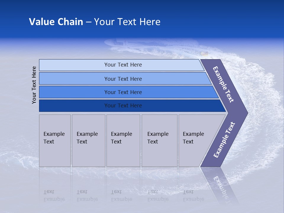 White Boat On The Sea PowerPoint Template