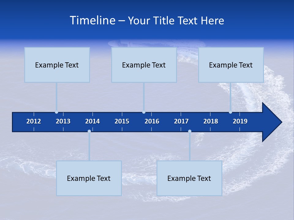 White Boat On The Sea PowerPoint Template