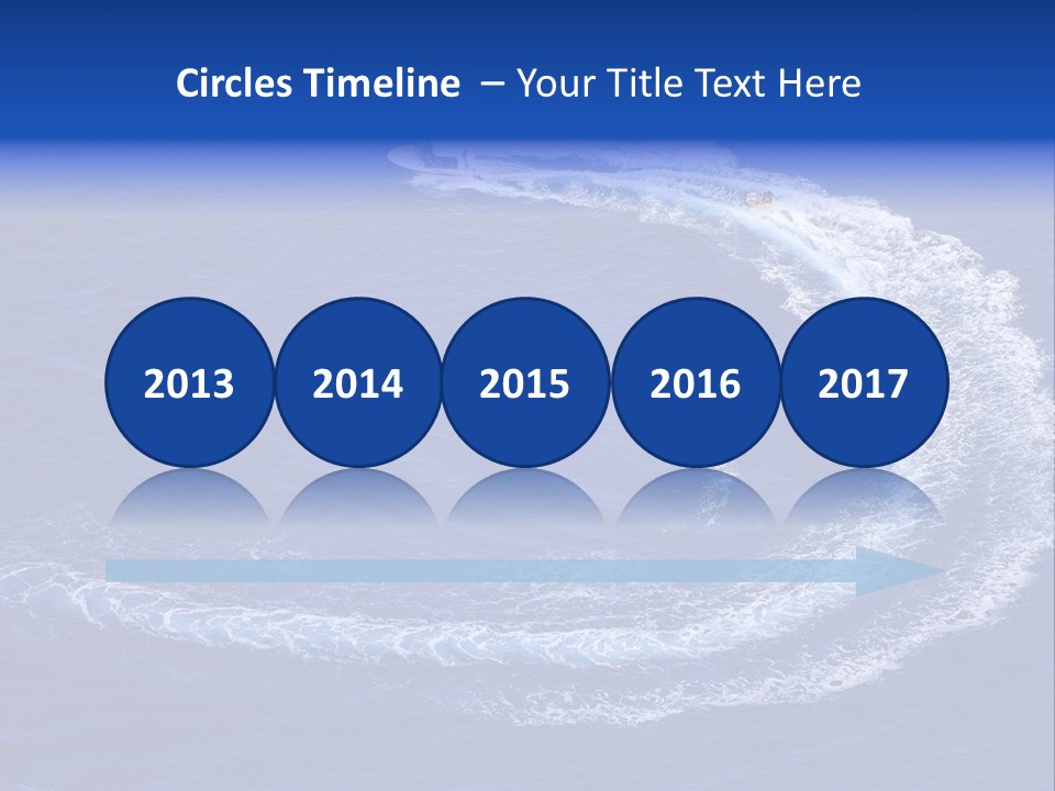 White Boat On The Sea PowerPoint Template