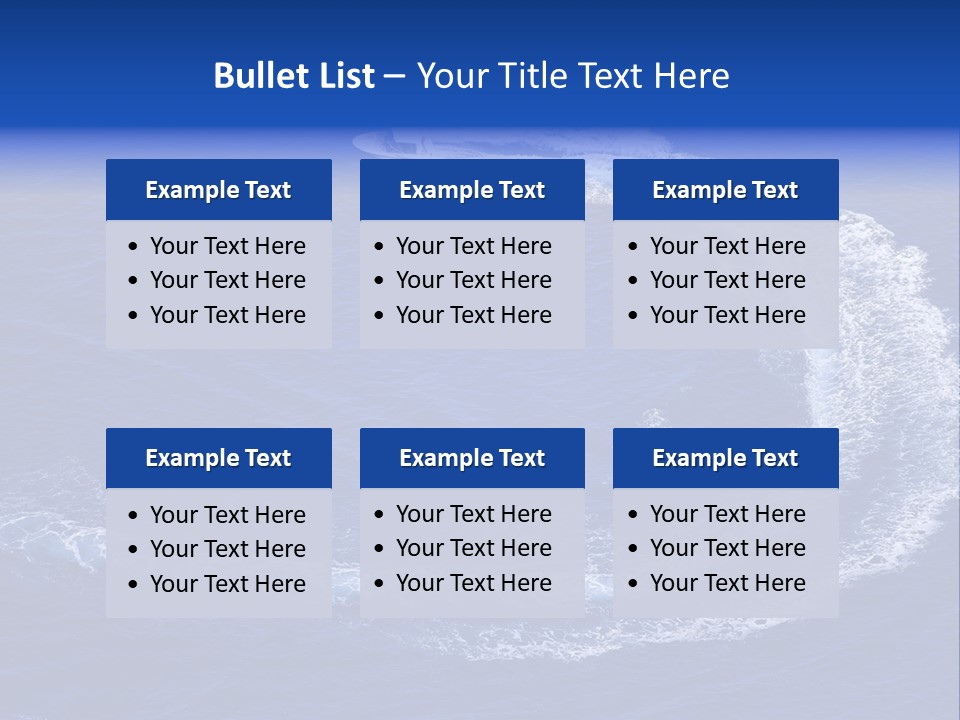 White Boat On The Sea PowerPoint Template