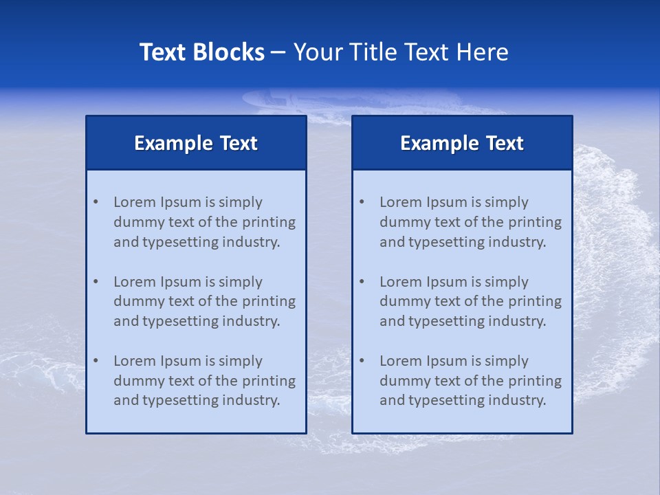 White Boat On The Sea PowerPoint Template