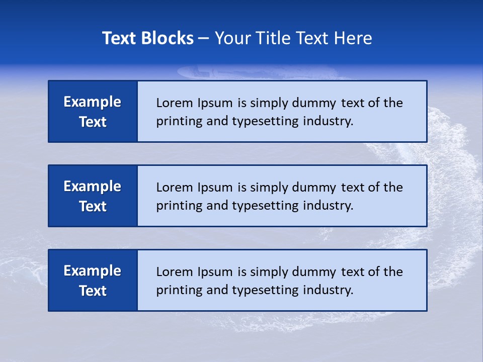 White Boat On The Sea PowerPoint Template