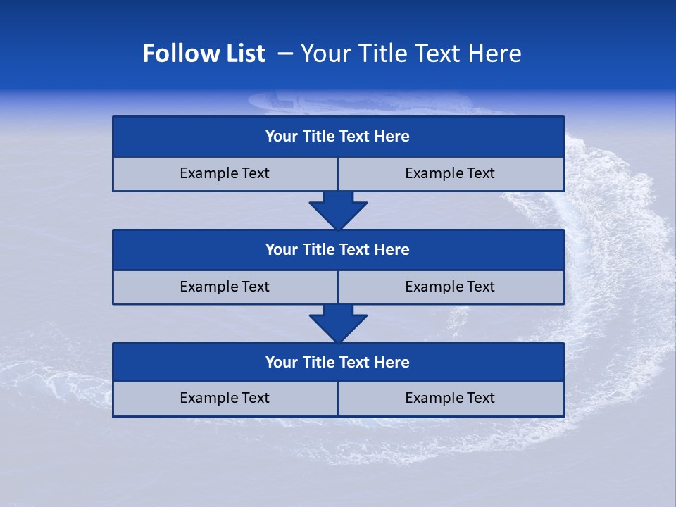 White Boat On The Sea PowerPoint Template