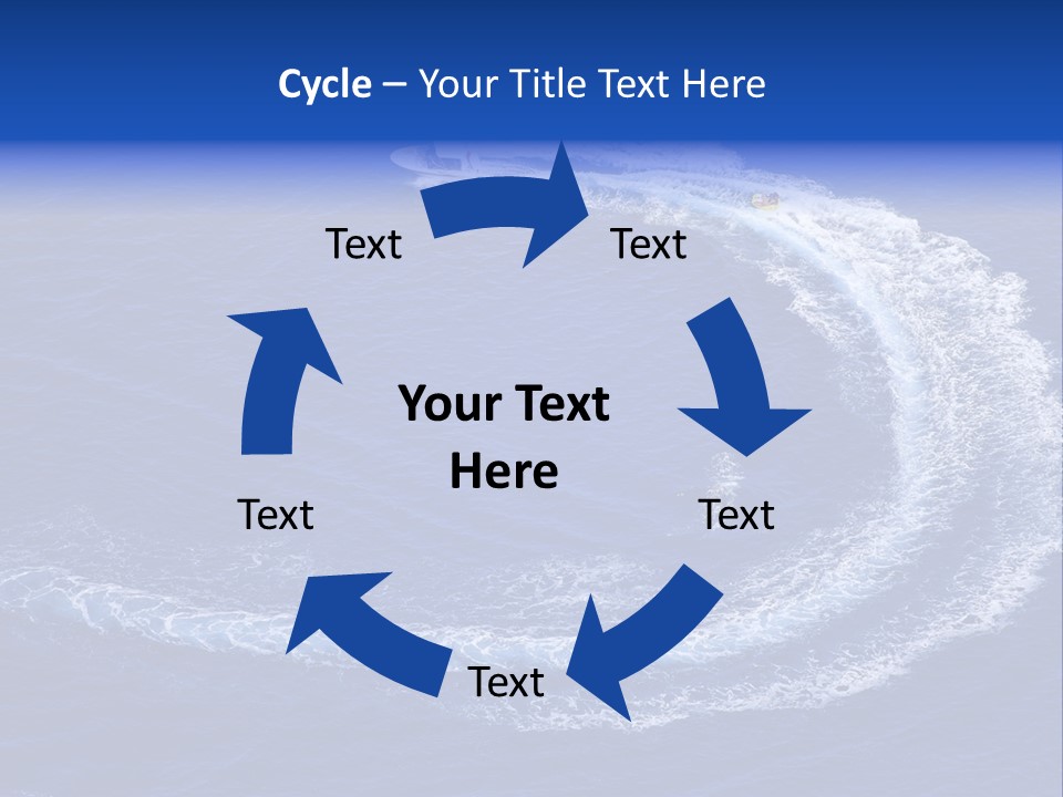 White Boat On The Sea PowerPoint Template