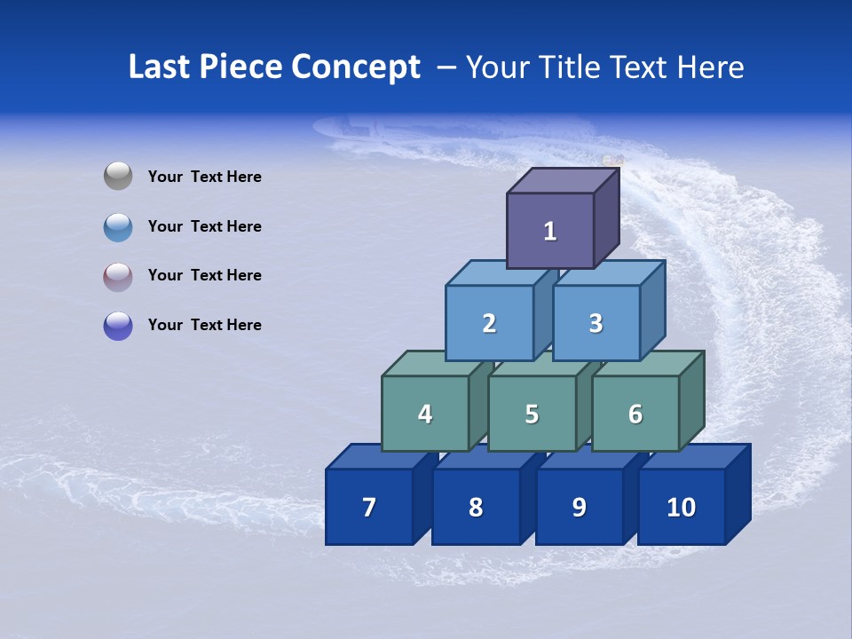 White Boat On The Sea PowerPoint Template