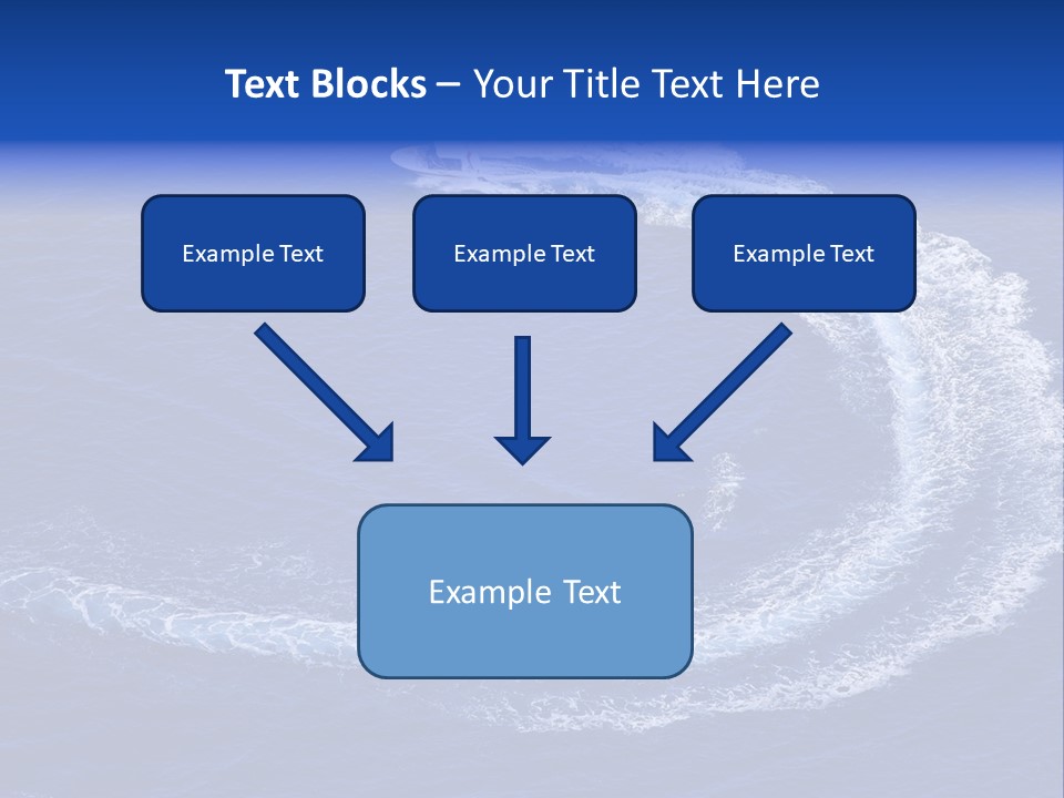 White Boat On The Sea PowerPoint Template