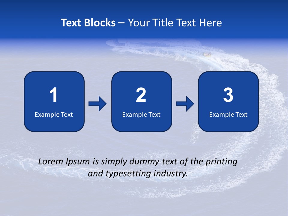 White Boat On The Sea PowerPoint Template