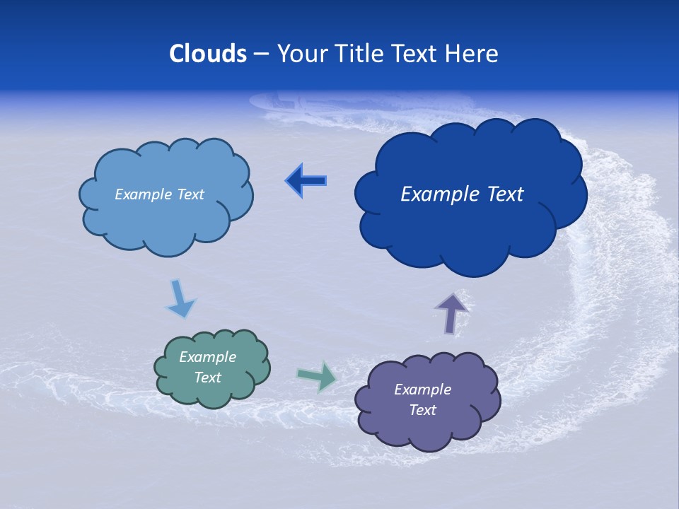 White Boat On The Sea PowerPoint Template