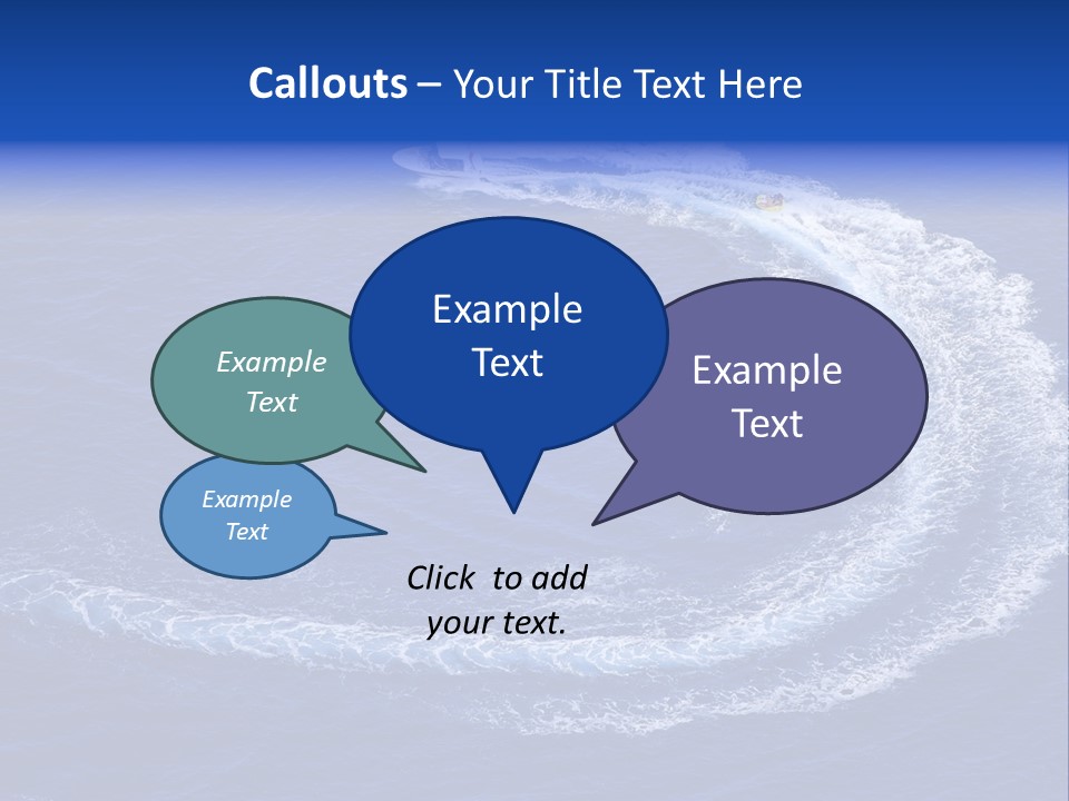 White Boat On The Sea PowerPoint Template