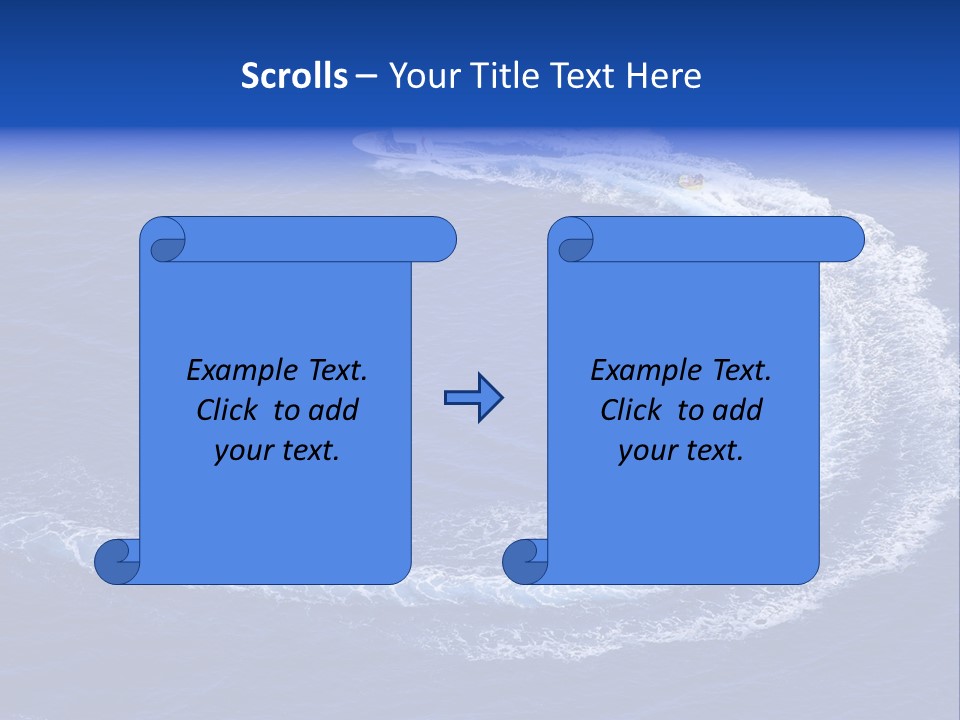 White Boat On The Sea PowerPoint Template