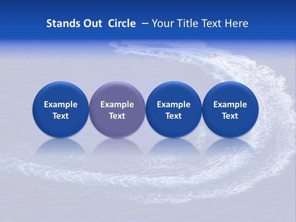 White Boat On The Sea PowerPoint Template