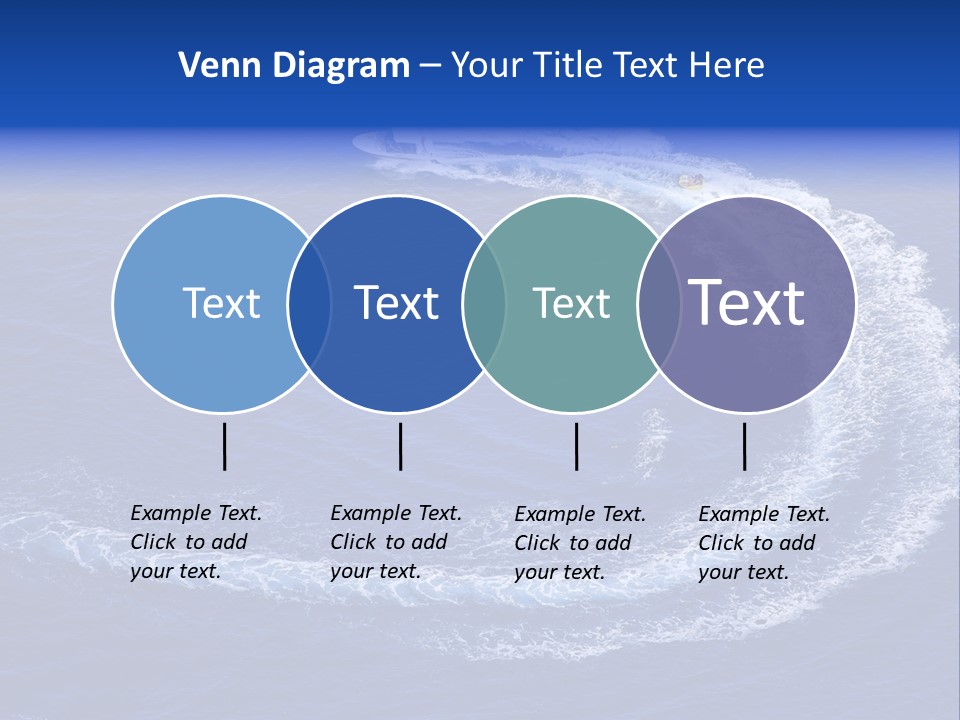 White Boat On The Sea PowerPoint Template