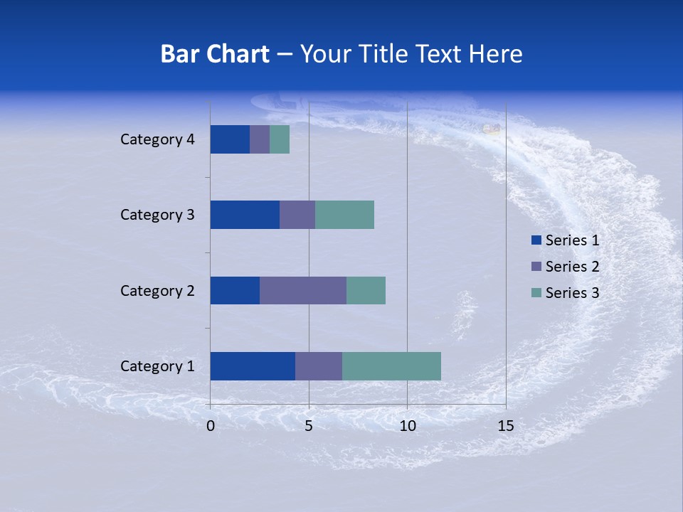 White Boat On The Sea PowerPoint Template