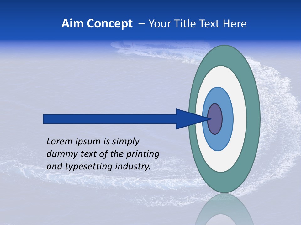 White Boat On The Sea PowerPoint Template