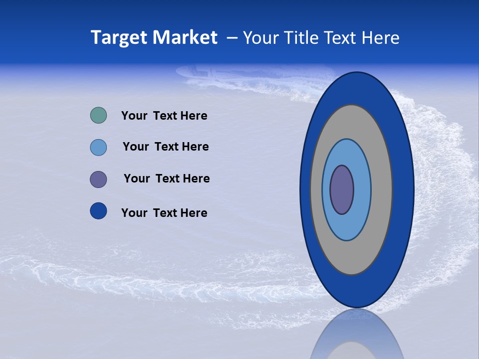 White Boat On The Sea PowerPoint Template