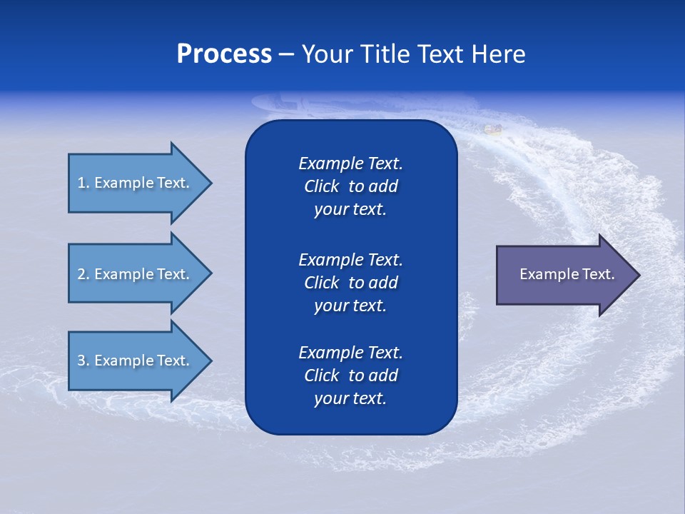 White Boat On The Sea PowerPoint Template