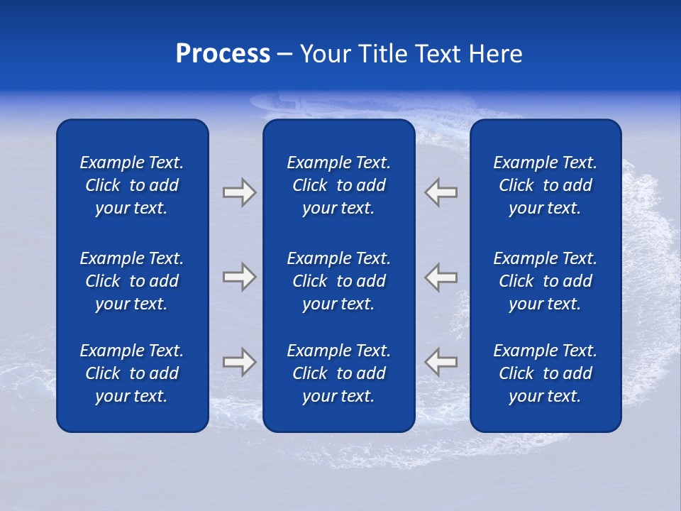 White Boat On The Sea PowerPoint Template