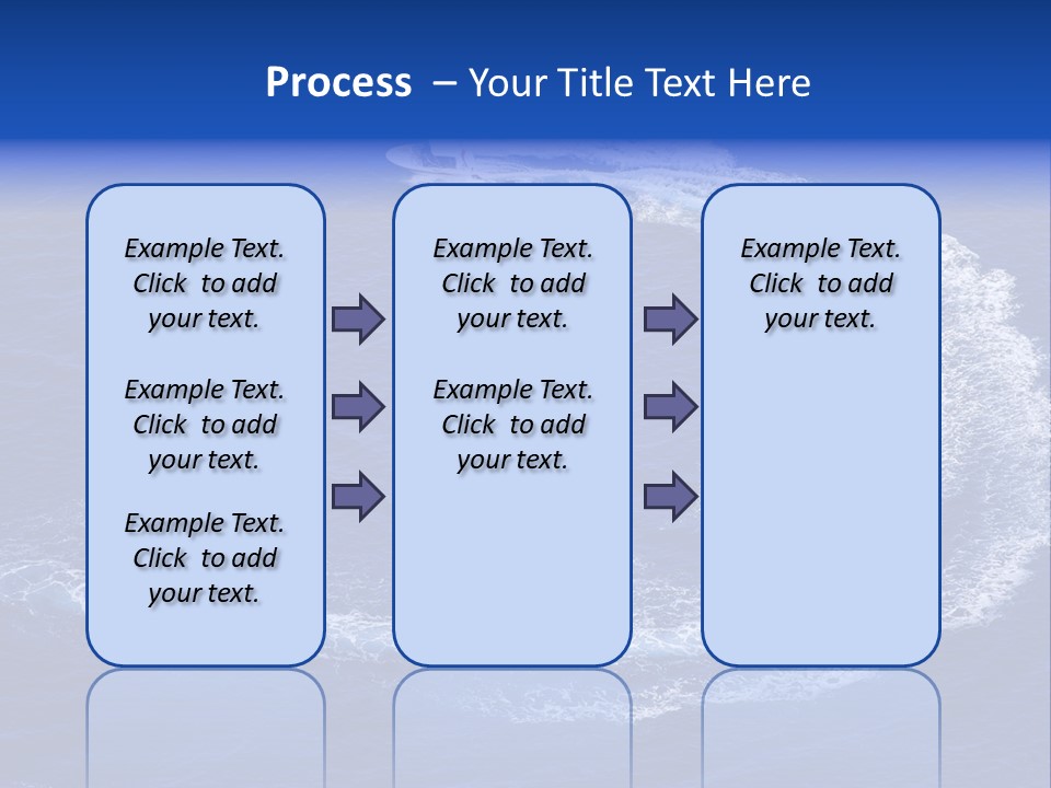 White Boat On The Sea PowerPoint Template