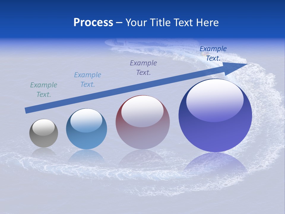 White Boat On The Sea PowerPoint Template