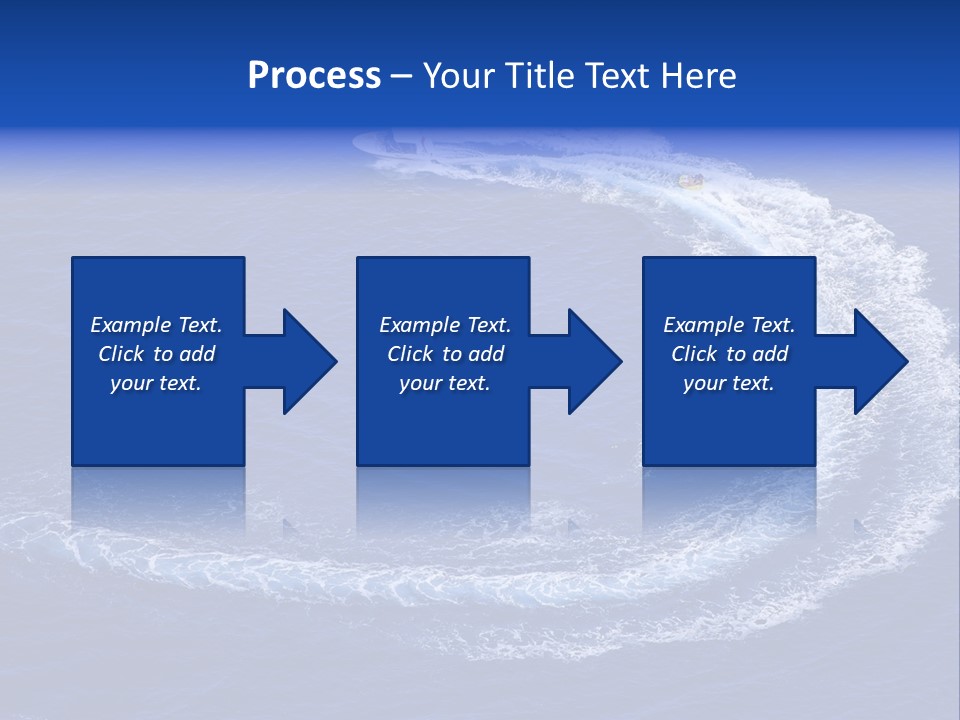 White Boat On The Sea PowerPoint Template