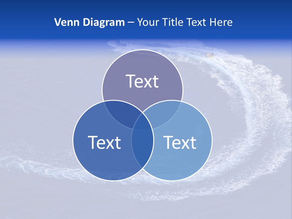 White Boat On The Sea PowerPoint Template