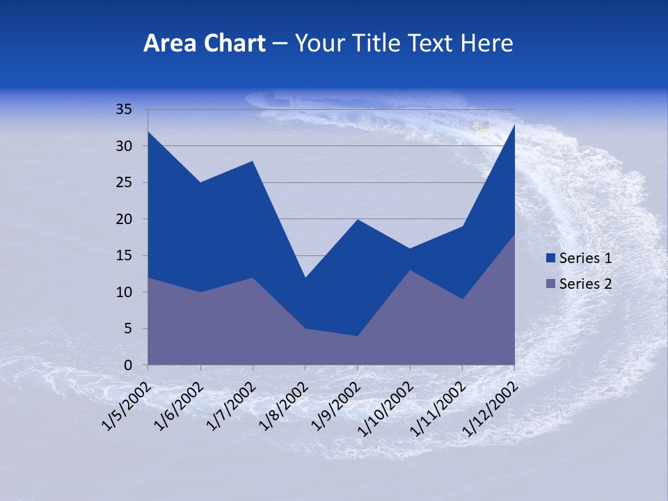 White Boat On The Sea PowerPoint Template