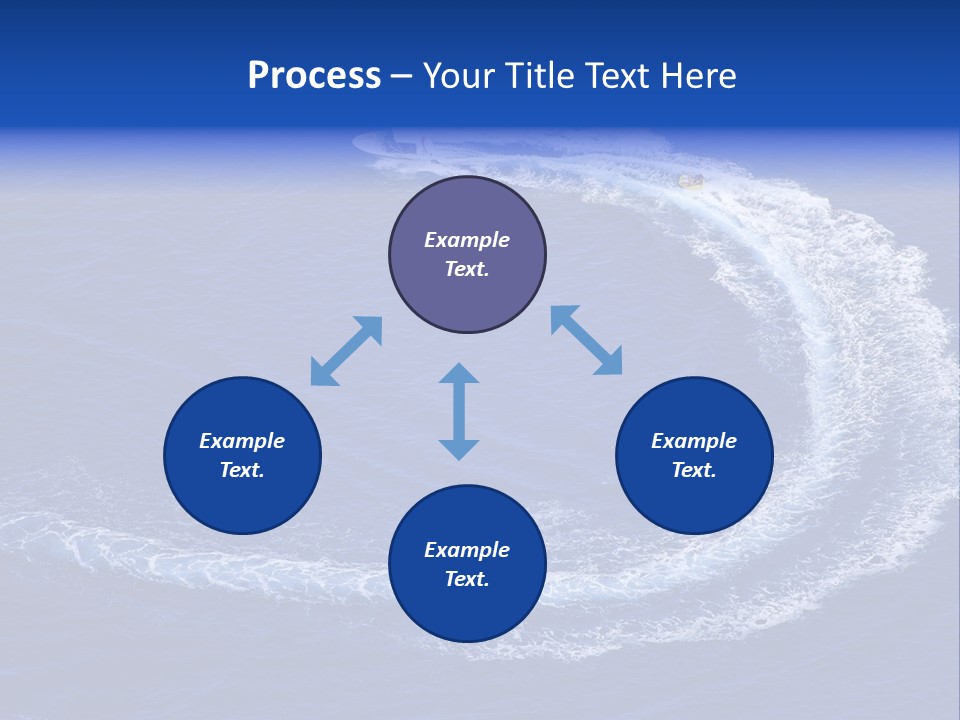 White Boat On The Sea PowerPoint Template