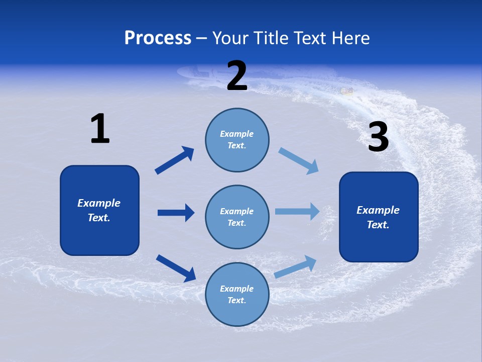 White Boat On The Sea PowerPoint Template