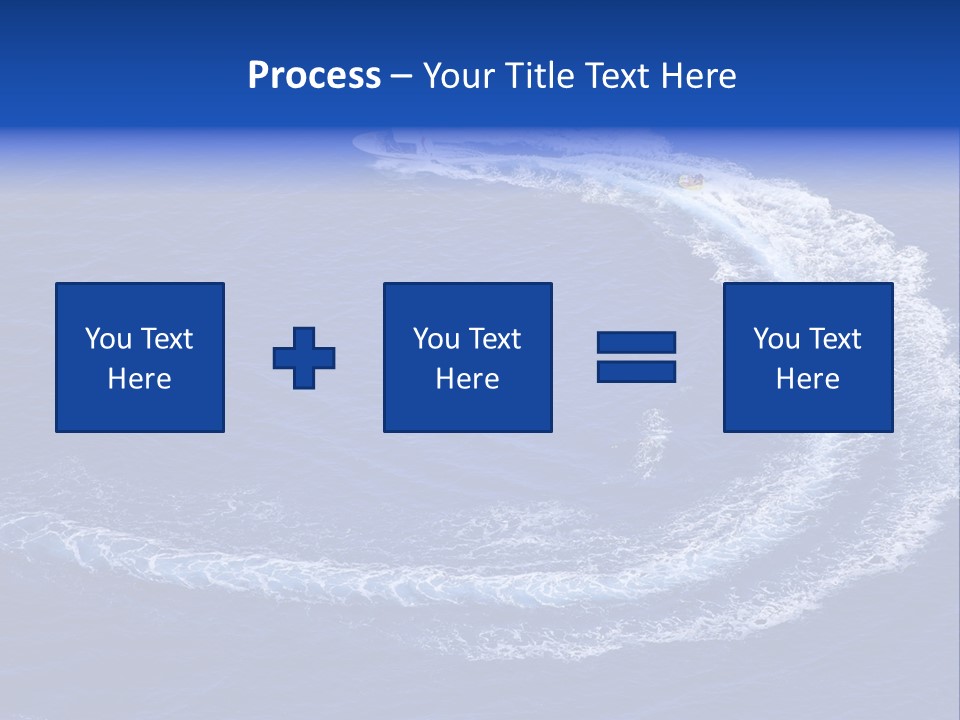 White Boat On The Sea PowerPoint Template