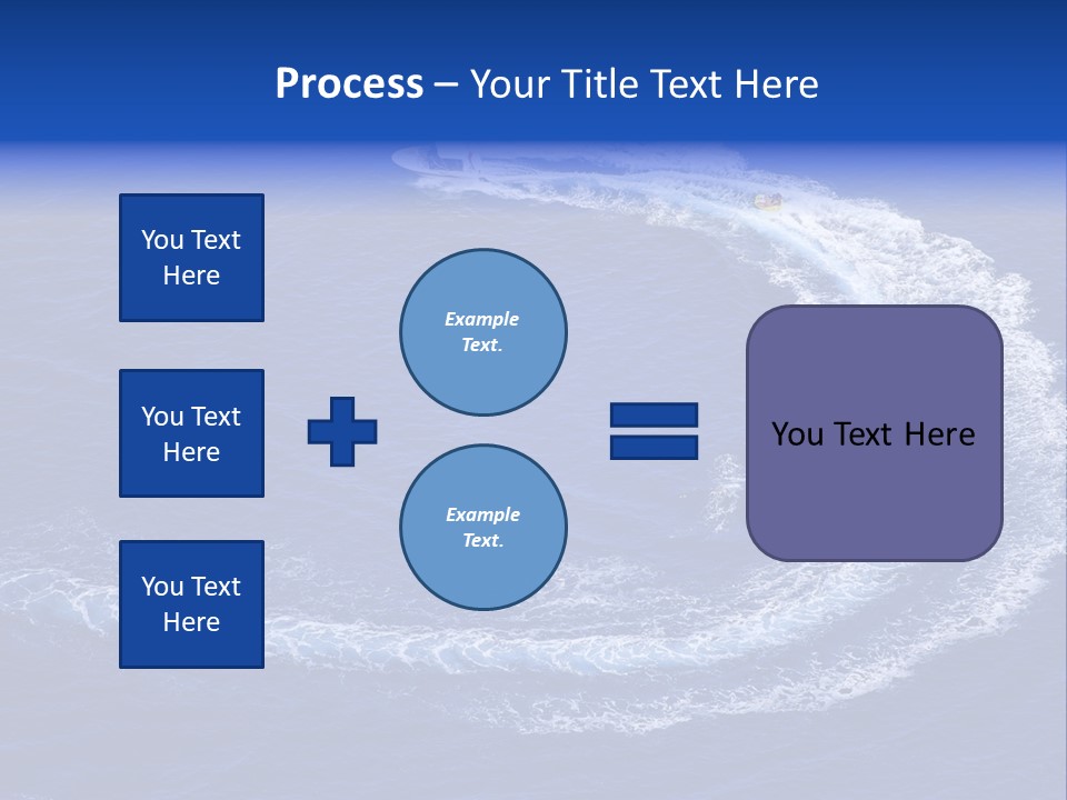 White Boat On The Sea PowerPoint Template