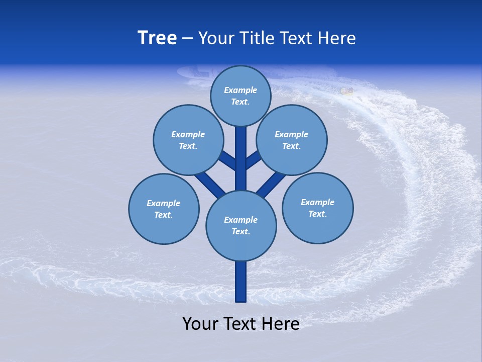 White Boat On The Sea PowerPoint Template