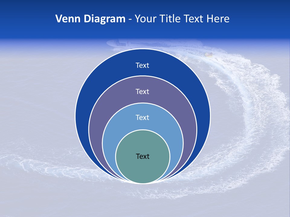 White Boat On The Sea PowerPoint Template