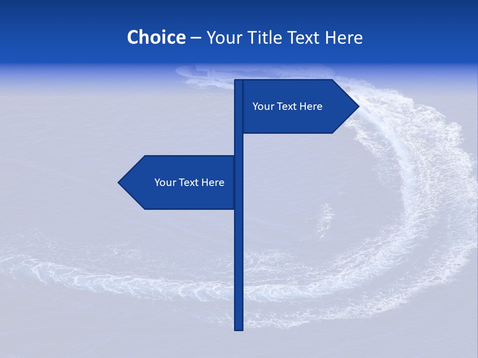 White Boat On The Sea PowerPoint Template