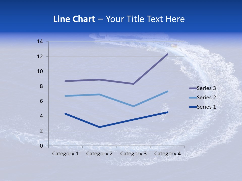 White Boat On The Sea PowerPoint Template