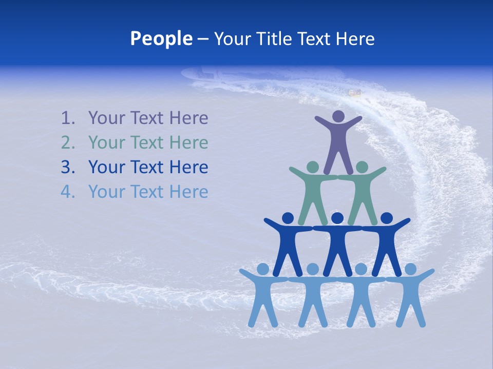 White Boat On The Sea PowerPoint Template